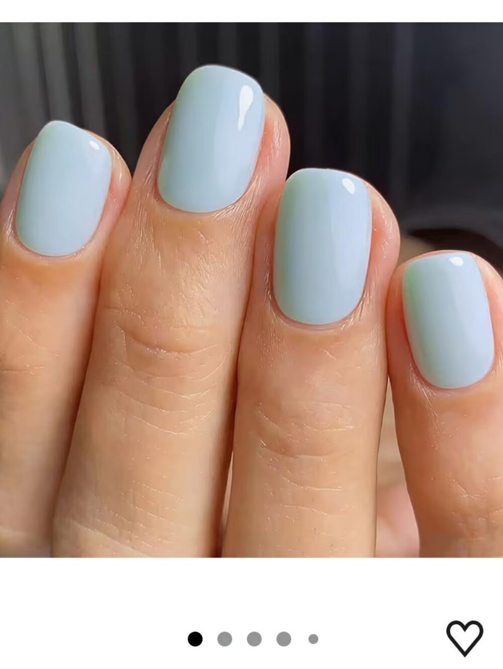 Baby Blue Glossy Short Square Press-On Nails